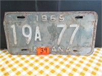 1965 IN License Plate