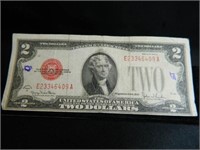 1928G Red Seal Two Dollar Bill;