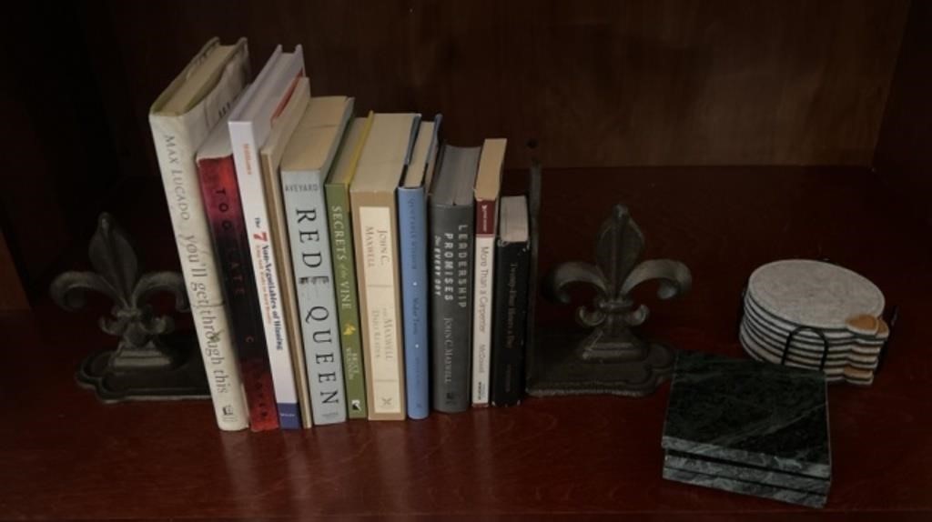 Book Collection, Bookends and Coasters