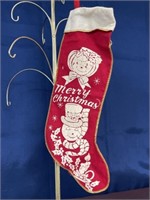 vintage Christmas stocking snowman