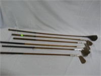 Six wood shaft golf clubs - Gibson & Co, Blackhawk
