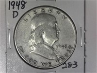 1948-D Franklin Half Dollar