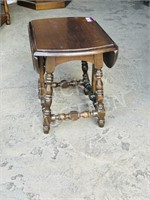 small vintage drop leaf side table