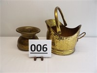 Brass Spittoon & Bucket