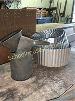 Aluminium  harder edge and vintage oil can and