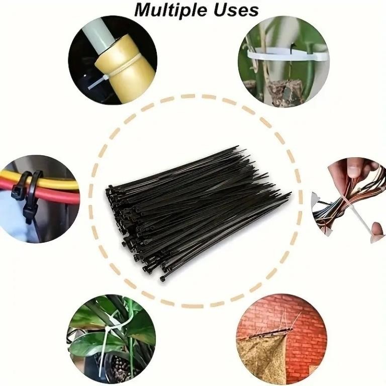 500psc 12" Cable Ties- Black