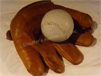 Antique Goldsmith Softball Glove marked USCG &