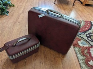 Burgundy American Tourister Luggage