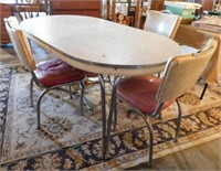 1950's Formica top kitchen table w/ chrome legs