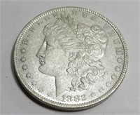 1882 o AU grade Morgan Dollar