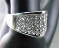 Rhinestone Fashion Ring Size 8