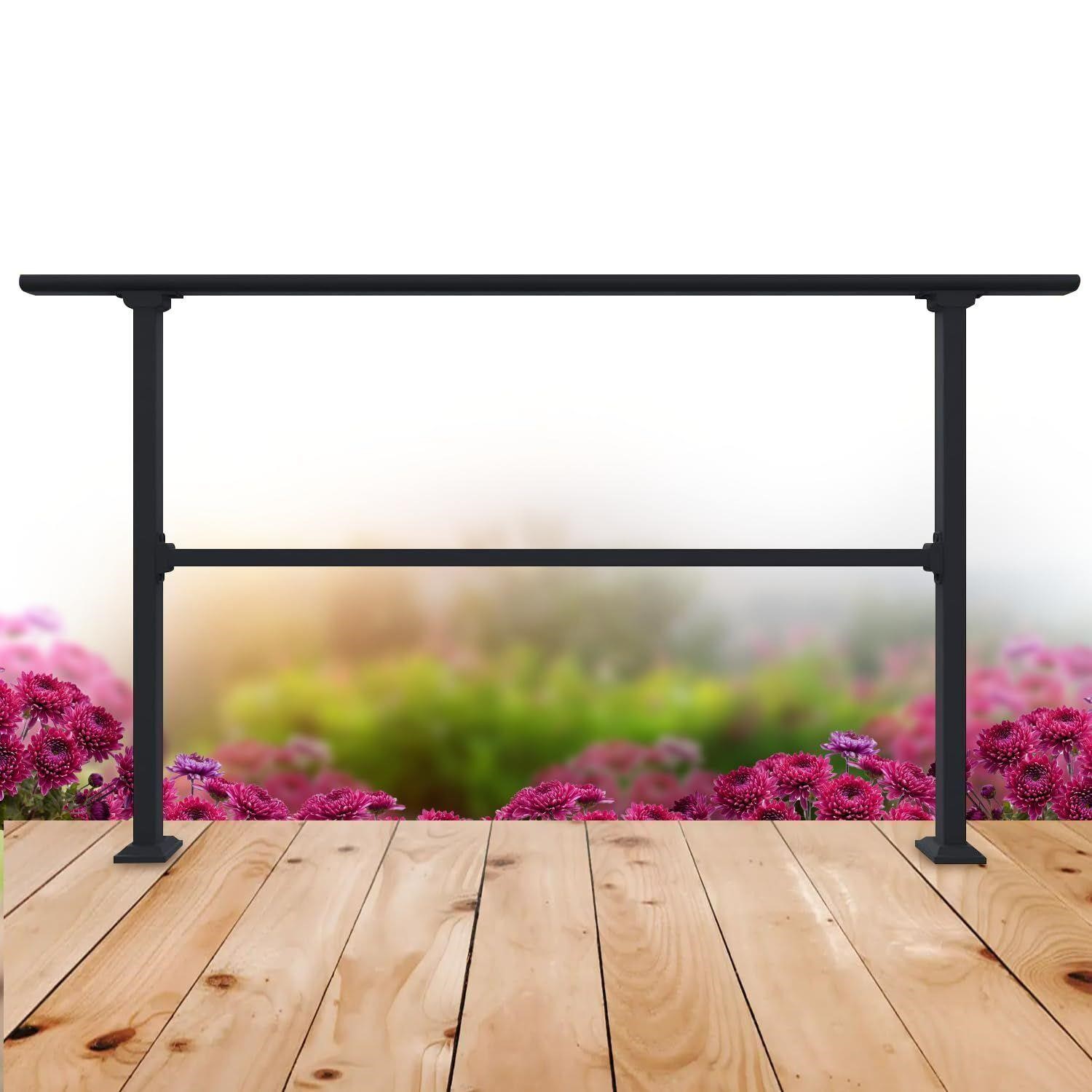 Horizontal Simple Flat Railing 36" Tall, 6 feet