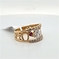 14KT White & Yellow Gold Woman's Ring