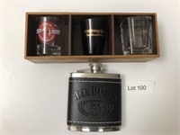 Jack Daniels Flask & Shot Glasses