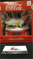 Rotating Coca Cola Polar Bear Music Alarm Clock /