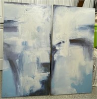 Pair of Decorator Canvases (24" x 48")
