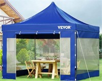 VEVOR 10x10 Pop Up Canopy Tent, Blue - UNUSED