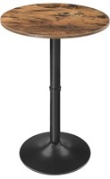 HOOBRO ROUND BAR TABLE WOTH RUSTIC BROWN TABLE