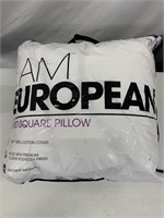 I AM EUROPEAN SQUARE PILLOW 26 X 26 IN