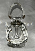 Cut Crystal perfume bottle 4"