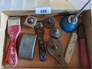Assorted Tools: Scrapers, Oiler, & More