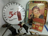 Coca-cola Tray, Thermometer, Door Handles, 10,