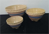 Vintage stoneware nesting bowls