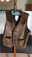 Mid Western Leather Vest, Size 40