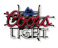 Coors Light Mountains Neon Bar Sign - No Cord