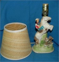 1950's Roy Rogers/Trigger Chalkware Lamp