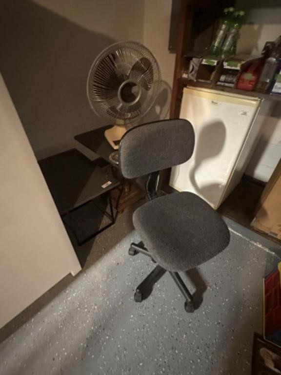 Fan, Tables and Office Chair