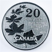 RCM .9999 Fine Silver $20 Coin Maple Leaves