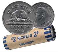Roll of Canada 1942 Nickels