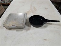 Enamel pan with aluminum pan