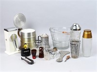 Vintage Barware w/Ice Crusher & More