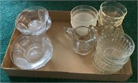 Assorted Heisey and Fire King Glassware