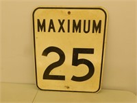 Max 25 Km metal sign 24X30