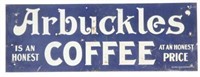Embossed Tin Arbuckles Coffee Sign