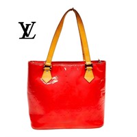 Louis Vuitton LV Hand Bag Houston Red Vernis