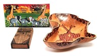 African Theme Bowl, Plaque