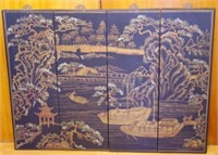 Set of 4 Asian decorative screens