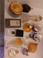 Box of perfume bottles and more