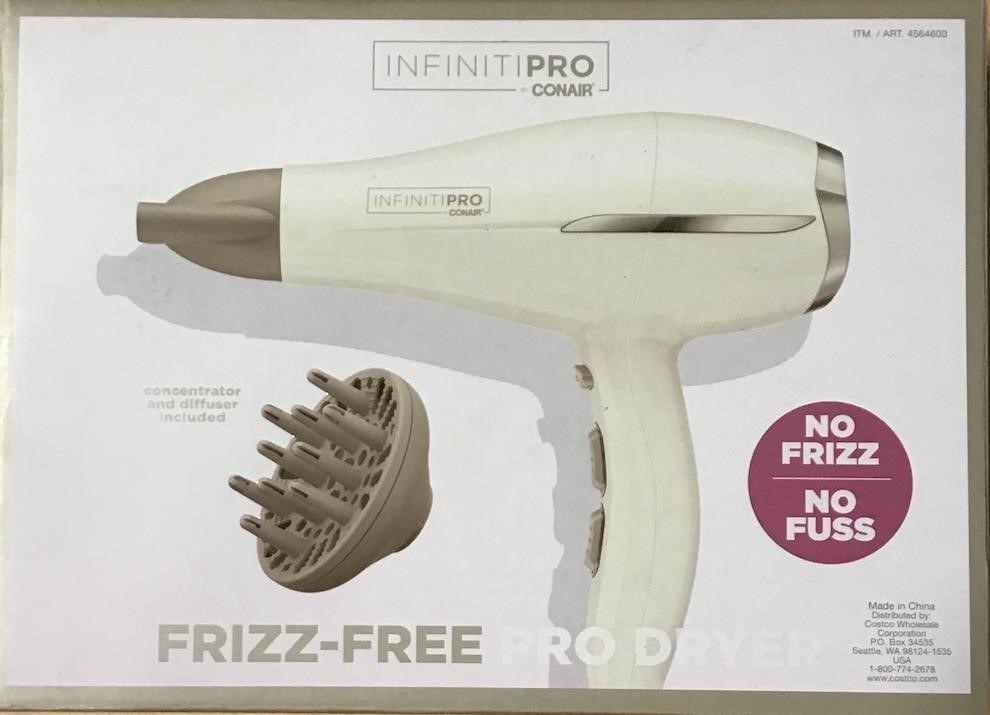 CONAIR INFINITIPRO Frizz Free Pro Hair Dryer Gold