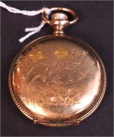 A woman's gold-filled Elgin hunter-case pocket