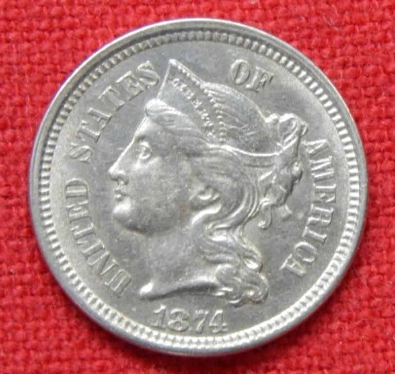 1874 Three Cent Nickel