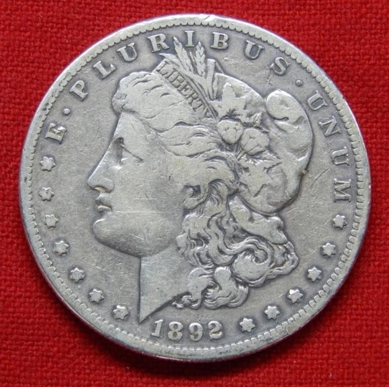 1892 S Morgan Silver Dollar