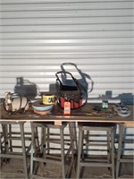 AC Motor, Tape, Grinder Parts & Tool Bag
