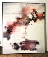 Large Abstract Painting on Canvas in Floating