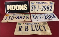 COLLECTIBLES - LISCENSE PLATES (5)