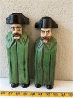 2 Wooden German Figurines